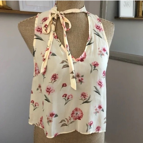 Forever21 Neck Tie Floral Crop Top - Picture 5 of 5